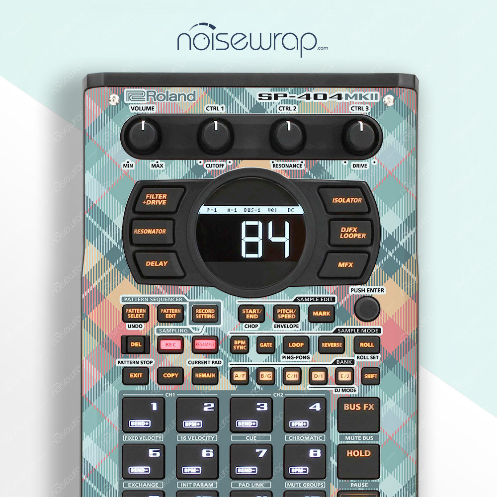 Retro Plaid - Vinyl Skin for SP 404 mk2