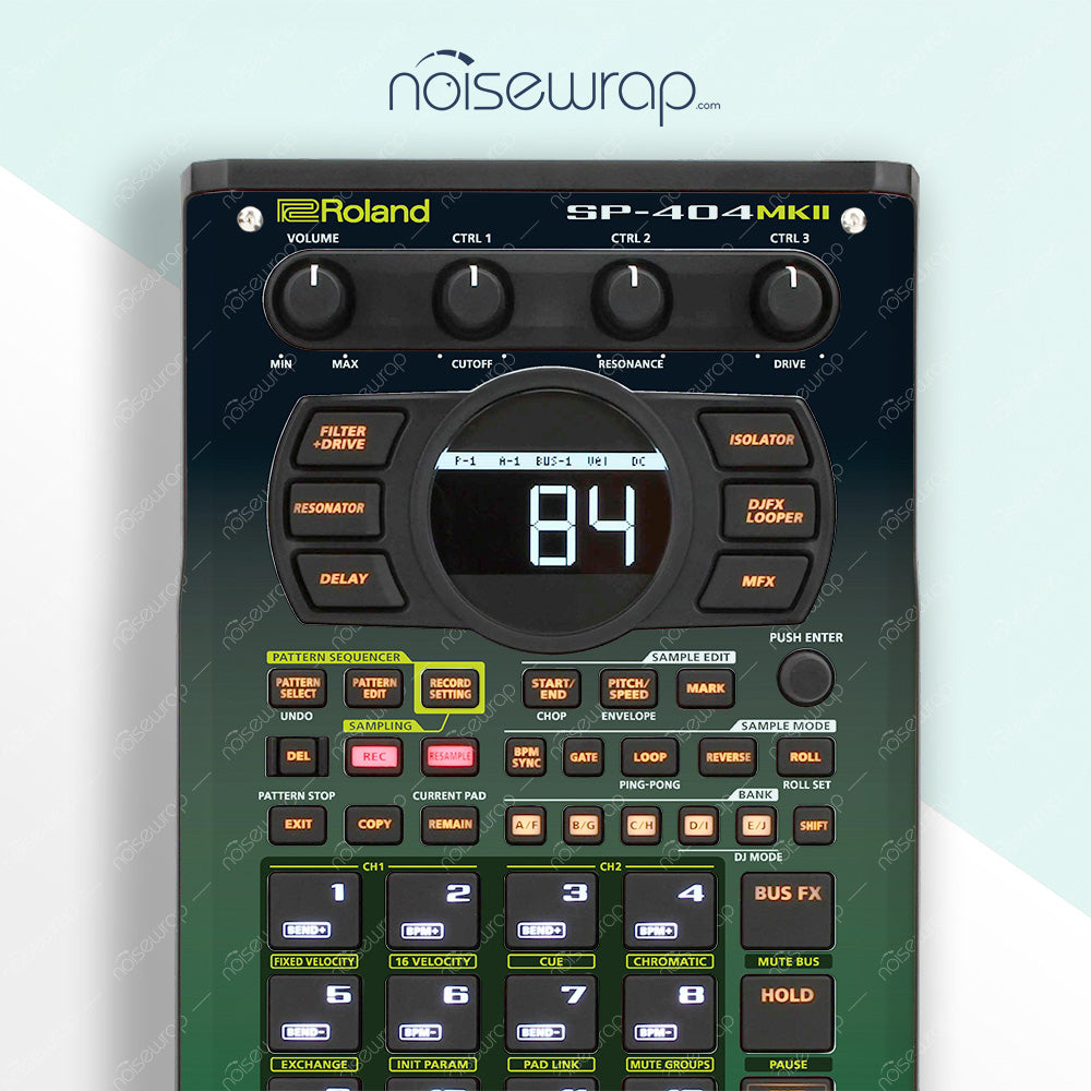 Futuristic Green Gradient - Vinyl Skin for SP 404 mk2