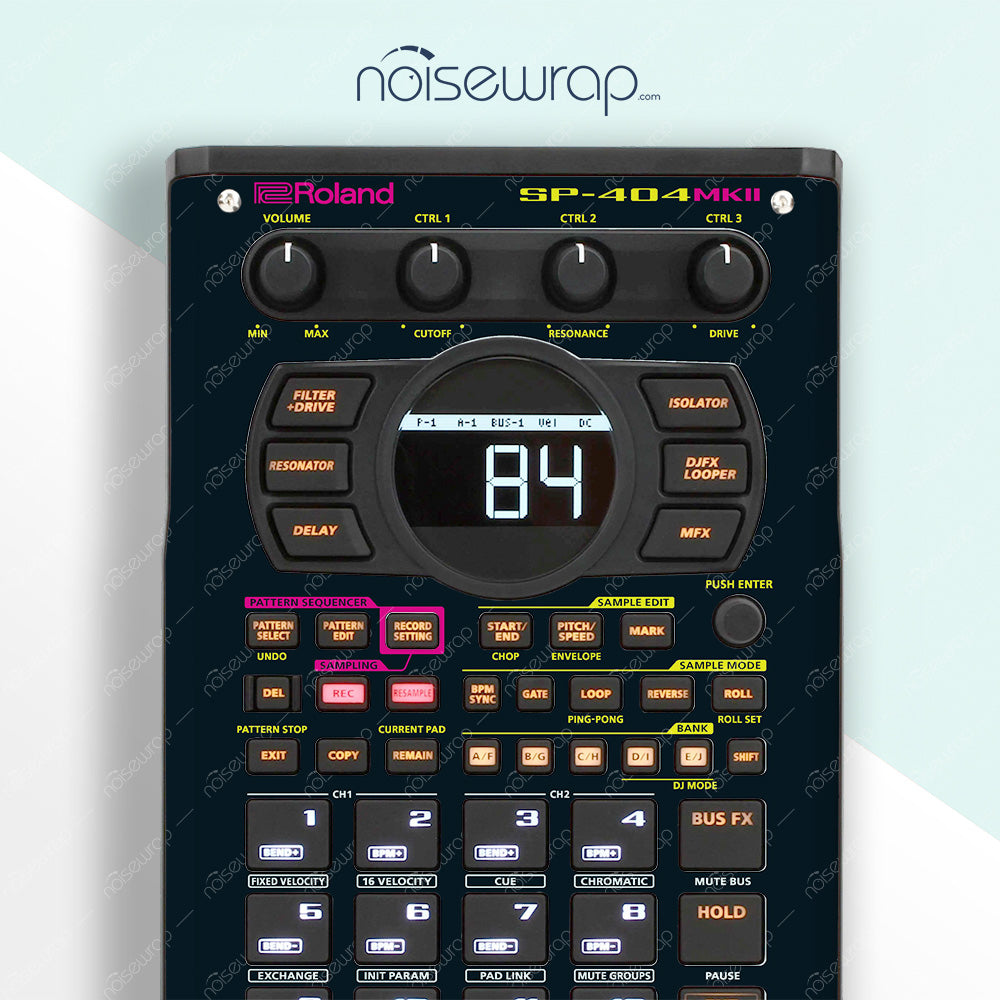 Midnight Black - Vinyl Skin for SP 404 mk2