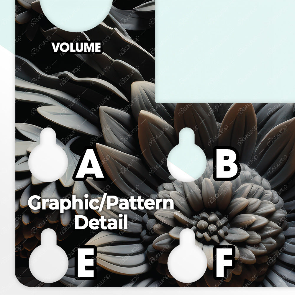 Dark Stone Floral - Vinyl Skin for QC