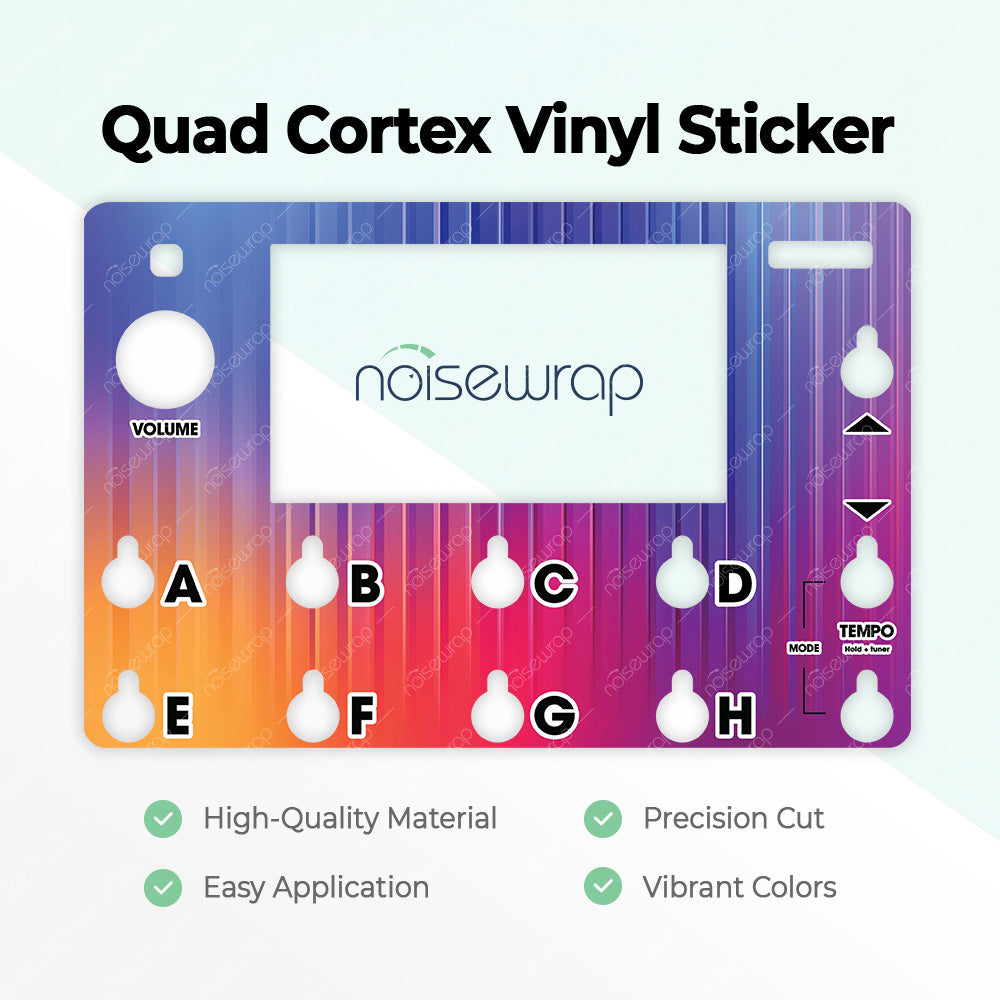 Neon Pulse Stripes - Vinyl Skin for QC