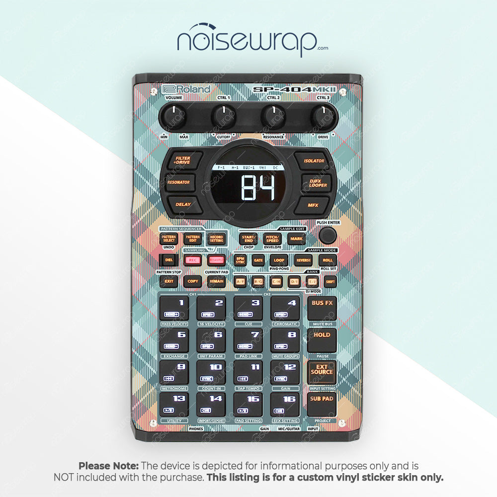 Retro Plaid - Vinyl Skin for SP 404 mk2