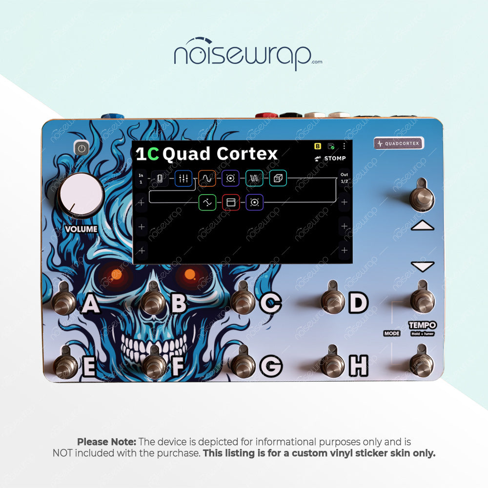 Flaming Skull - Vinyl Skin for QC