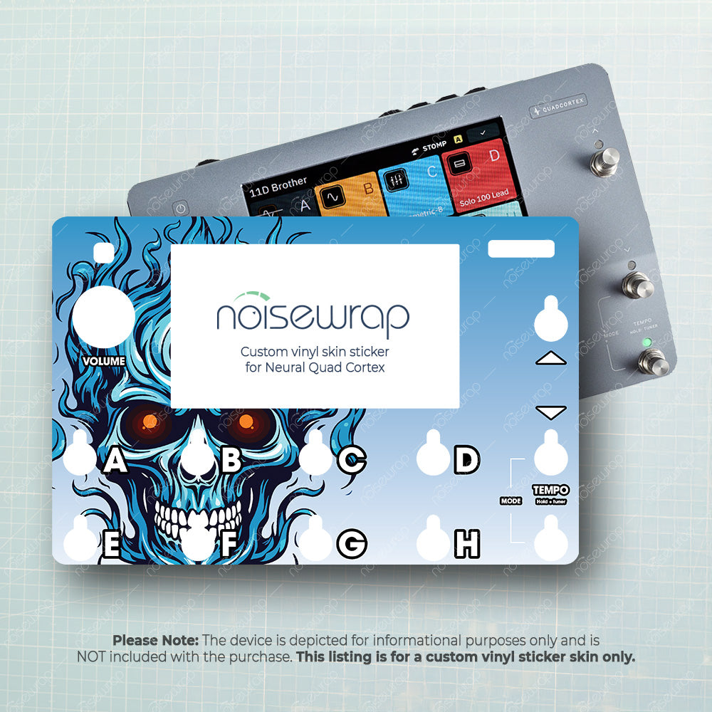 Flaming Skull - Vinyl Skin for QC