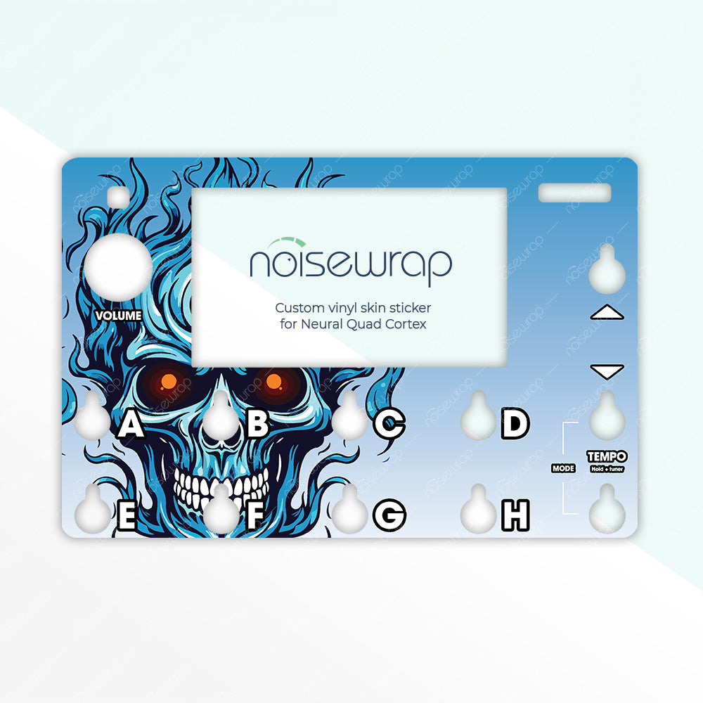 Flaming Skull - Vinyl Skin for QC