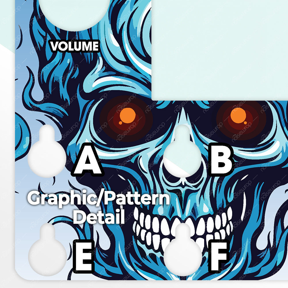 Flaming Skull - Vinyl Skin for QC