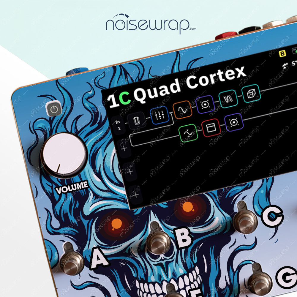 Flaming Skull - Vinyl Skin for QC