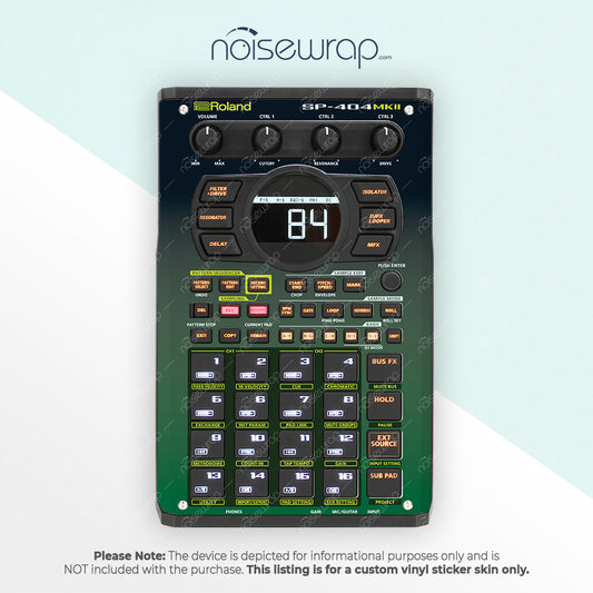 Futuristic Green Gradient - Vinyl Skin for SP 404 mk2