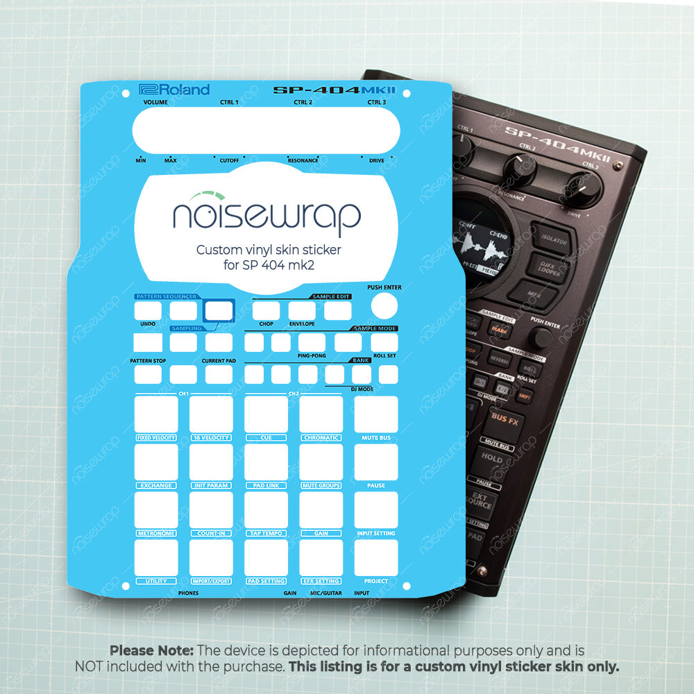 Vibrant Cyan - Vinyl Skin for SP 404 mk2