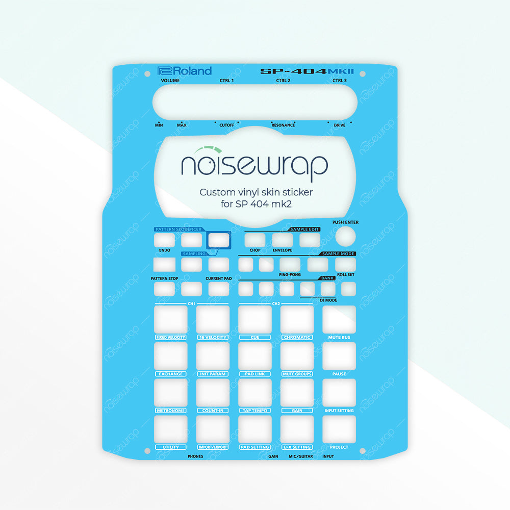 Vibrant Cyan - Vinyl Skin for SP 404 mk2