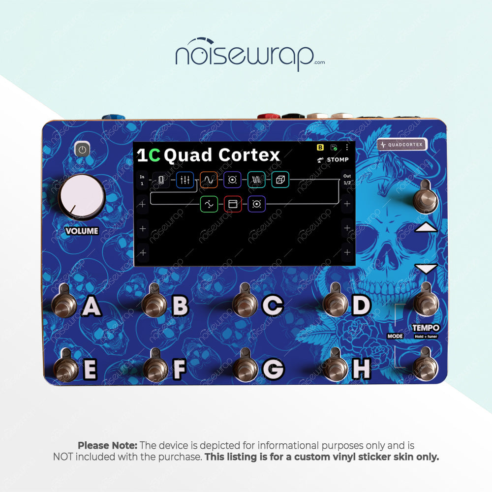 Blue Skull - Vinyl Skin for QC