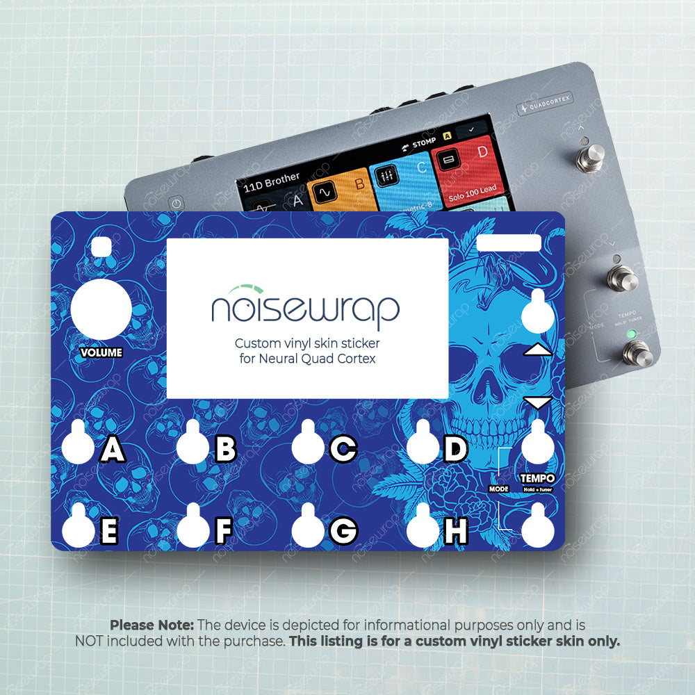 Blue Skull - Vinyl Skin for QC