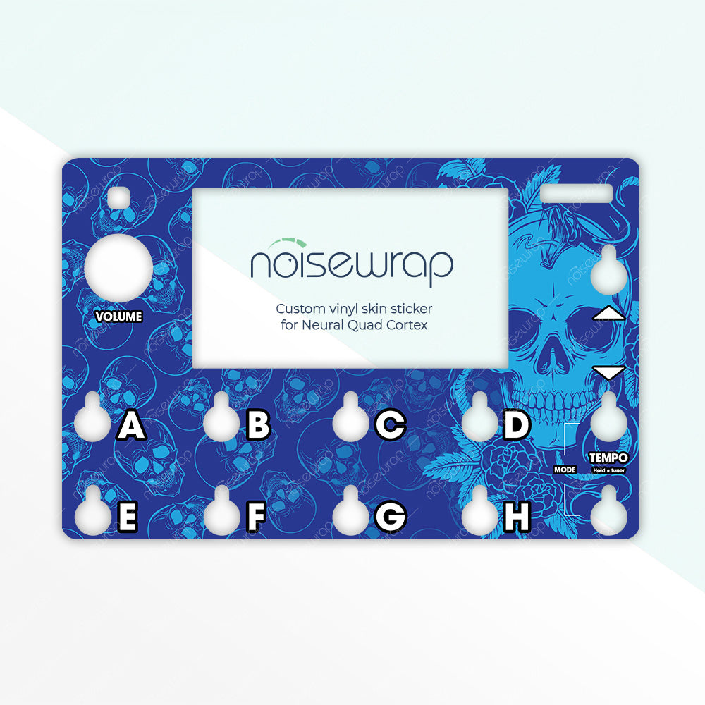 Blue Skull - Vinyl Skin for QC