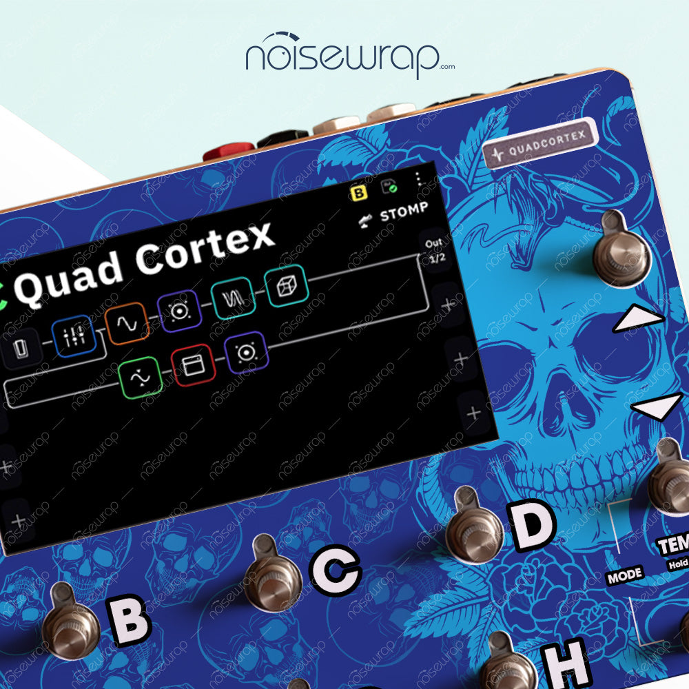 Blue Skull - Vinyl Skin for QC