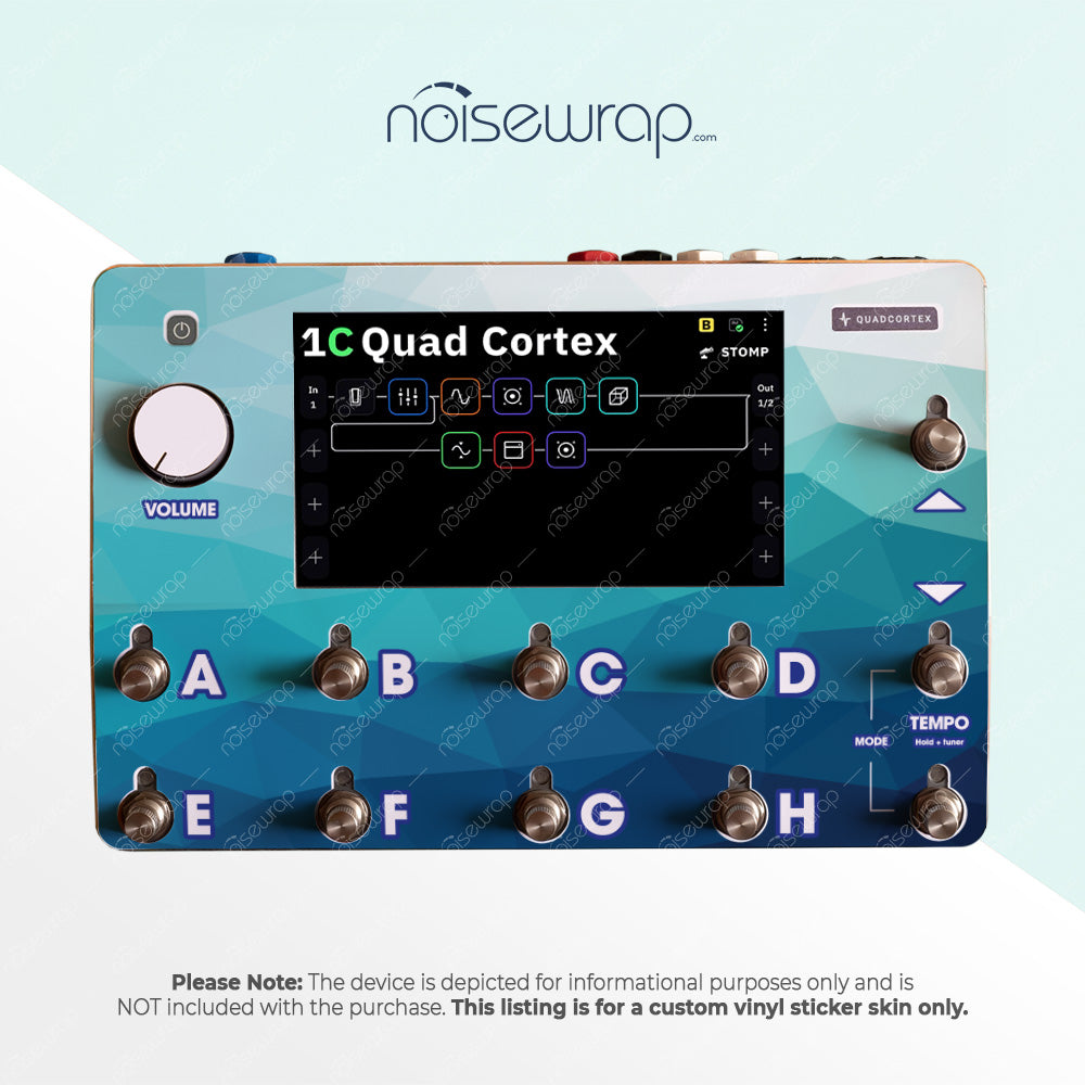 Geometric Blue - Vinyl Skin for QC