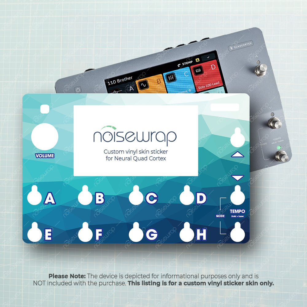 Geometric Blue - Vinyl Skin for QC