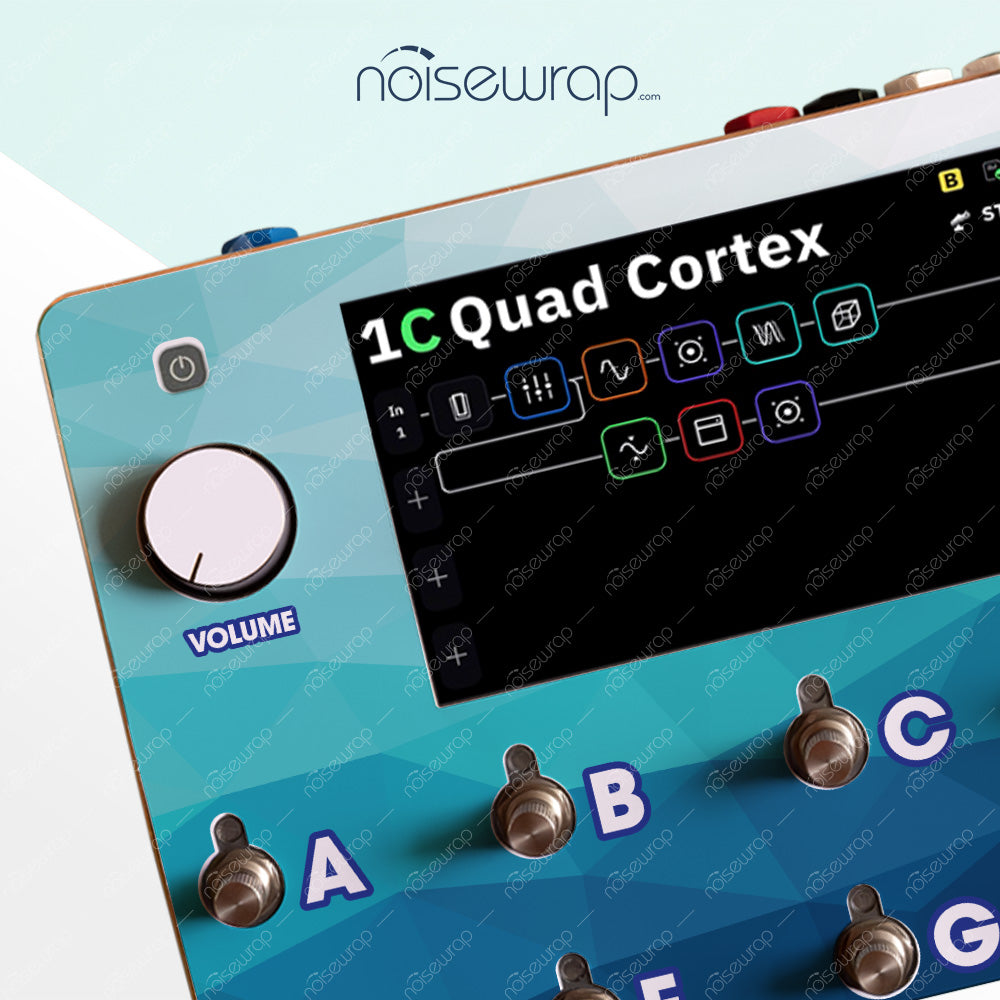 Geometric Blue - Vinyl Skin for QC