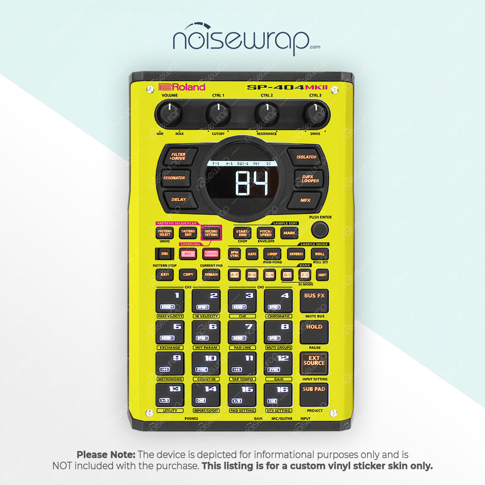 Neon Yellow - Vinyl Skin for SP 404 mk2