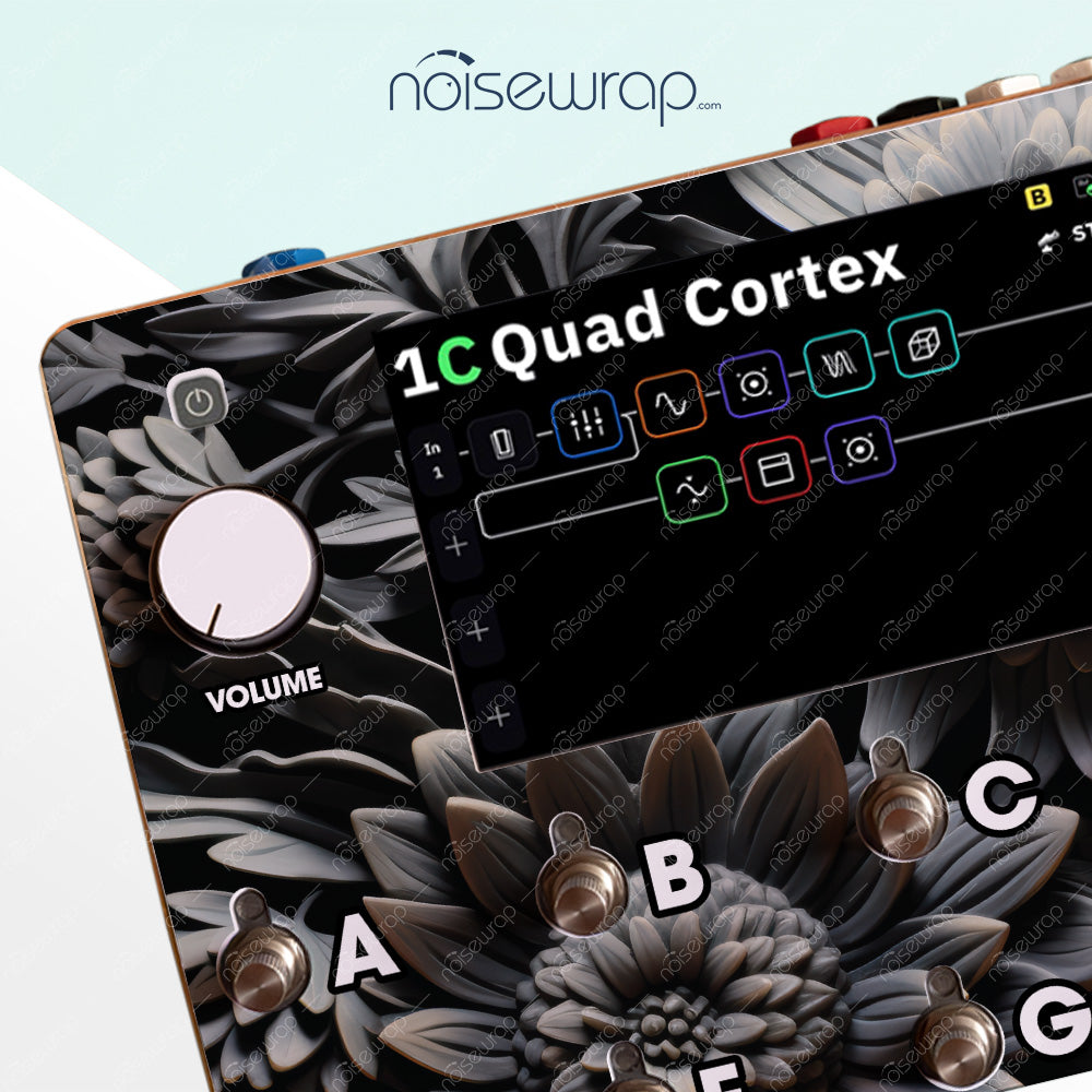 Dark Stone Floral - Vinyl Skin for QC