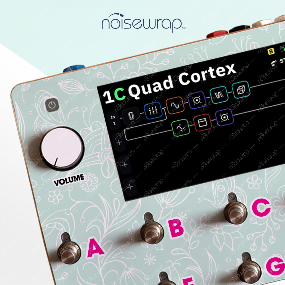 Pastel Mint Floral - Vinyl Skin for QC