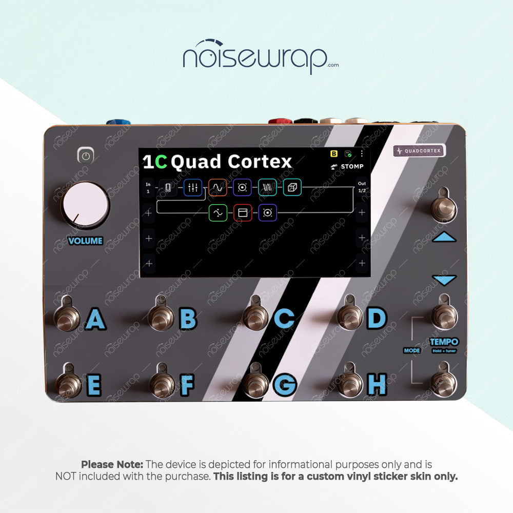 Monochrome Retro Stripes - Vinyl Skin for QC