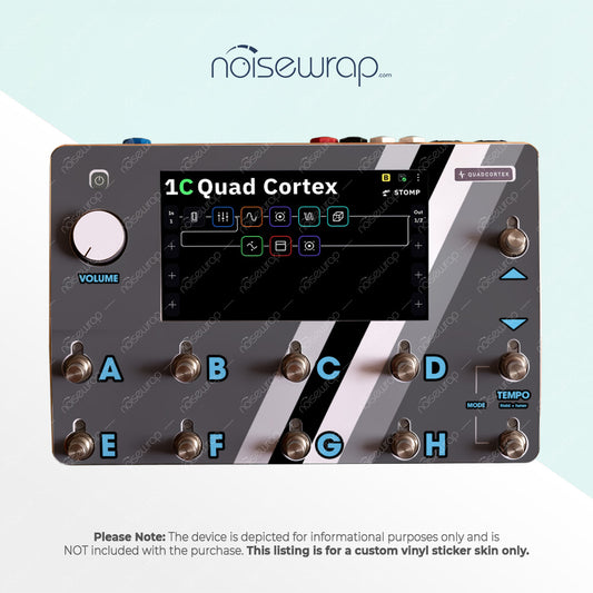 Monochrome Retro Stripes - Vinyl Skin for QC