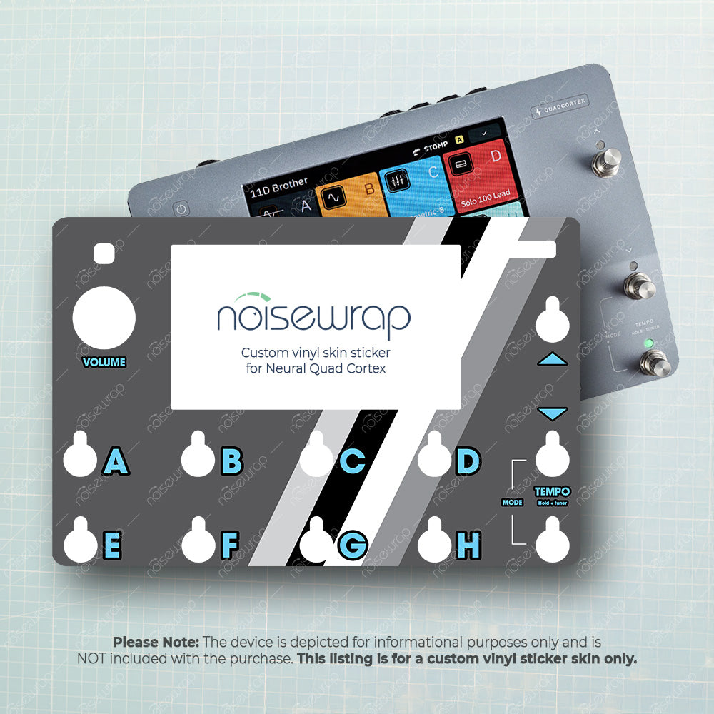 Monochrome Retro Stripes - Vinyl Skin for QC