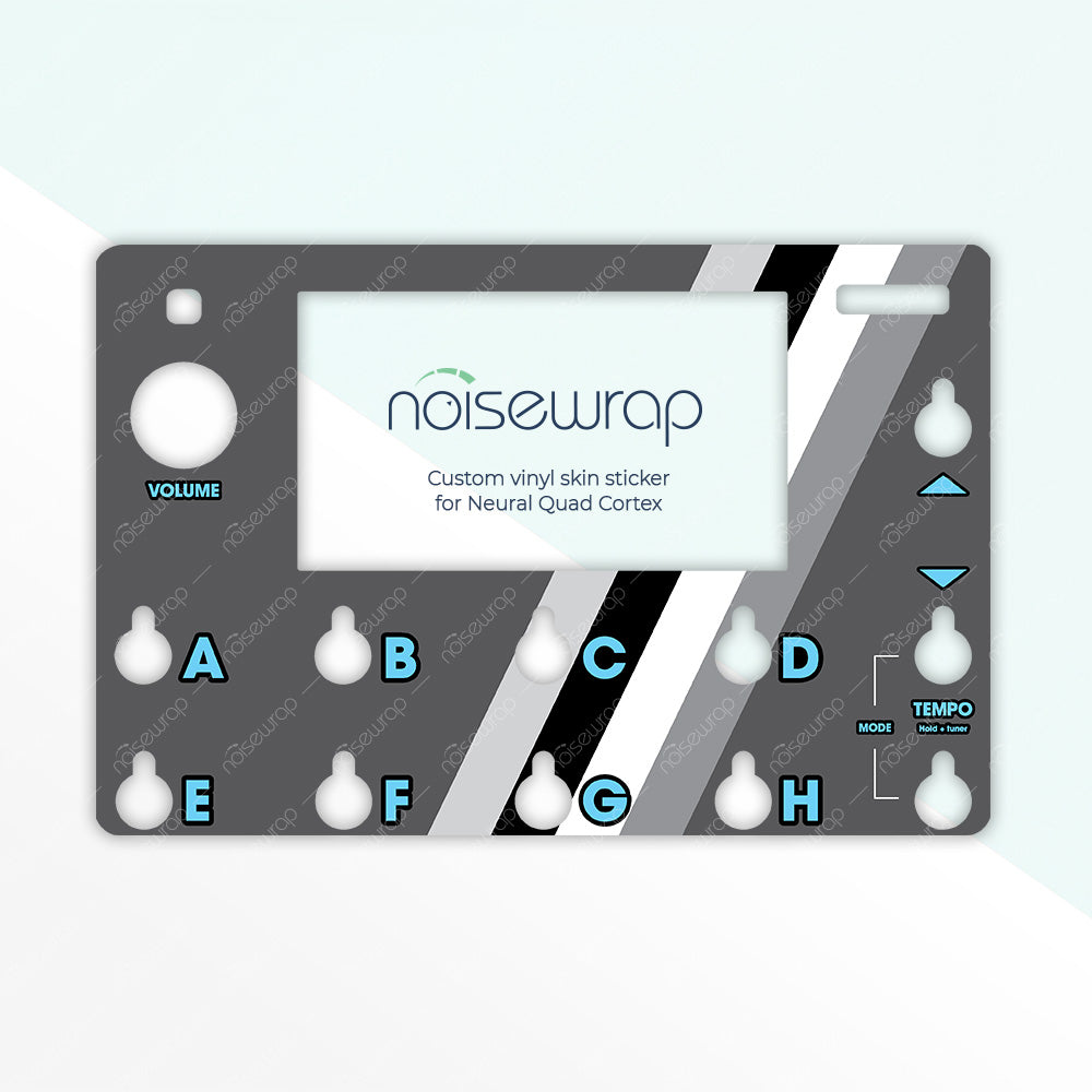 Monochrome Retro Stripes - Vinyl Skin for QC