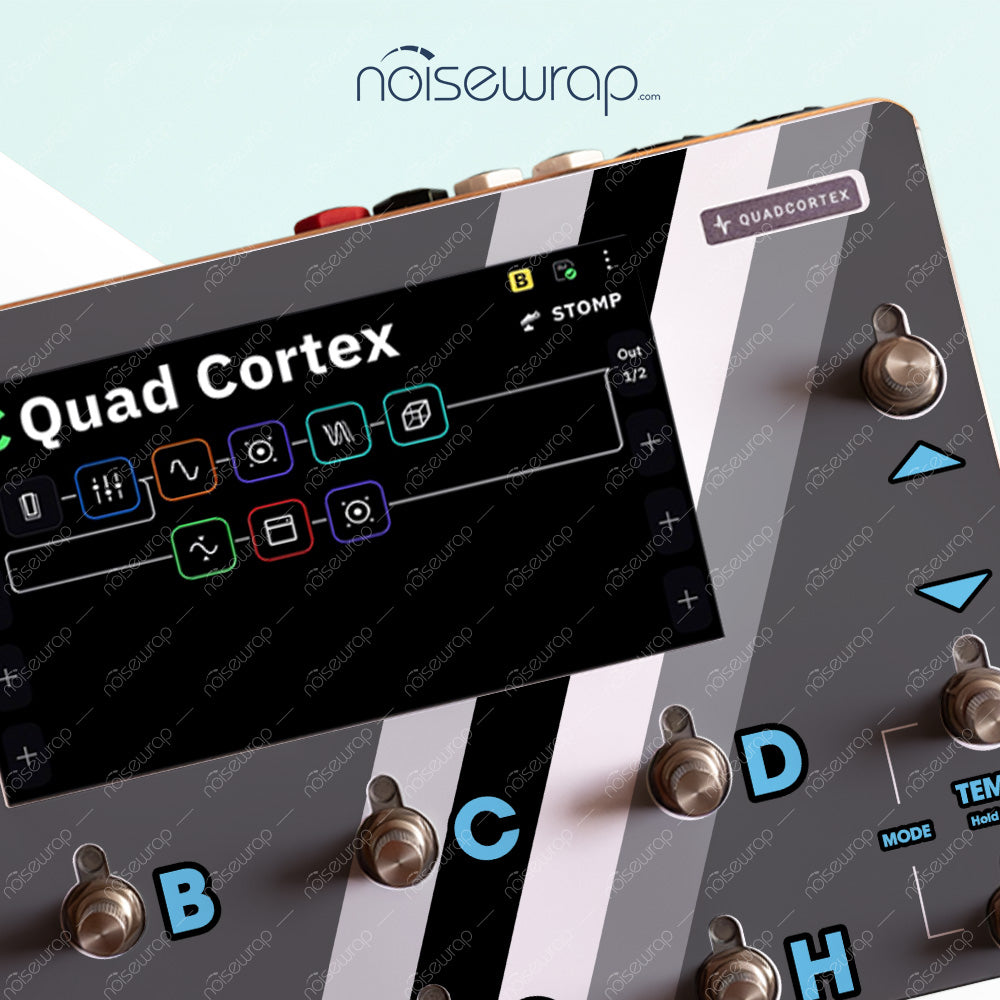 Monochrome Retro Stripes - Vinyl Skin for QC