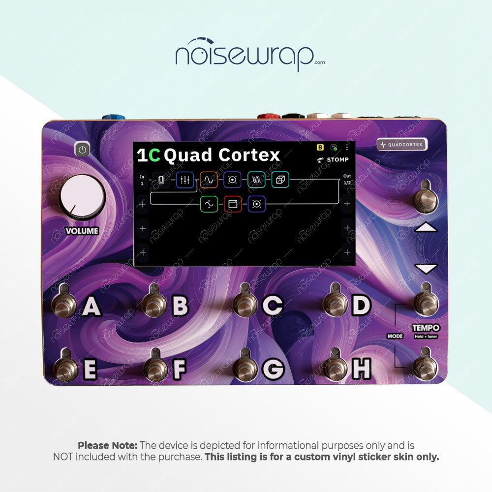 Purple Swirls - Vinyl Skin for QC