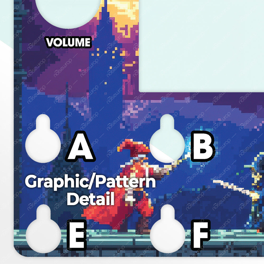 Retro Wizards Duel Game - Vinyl Skin for QC