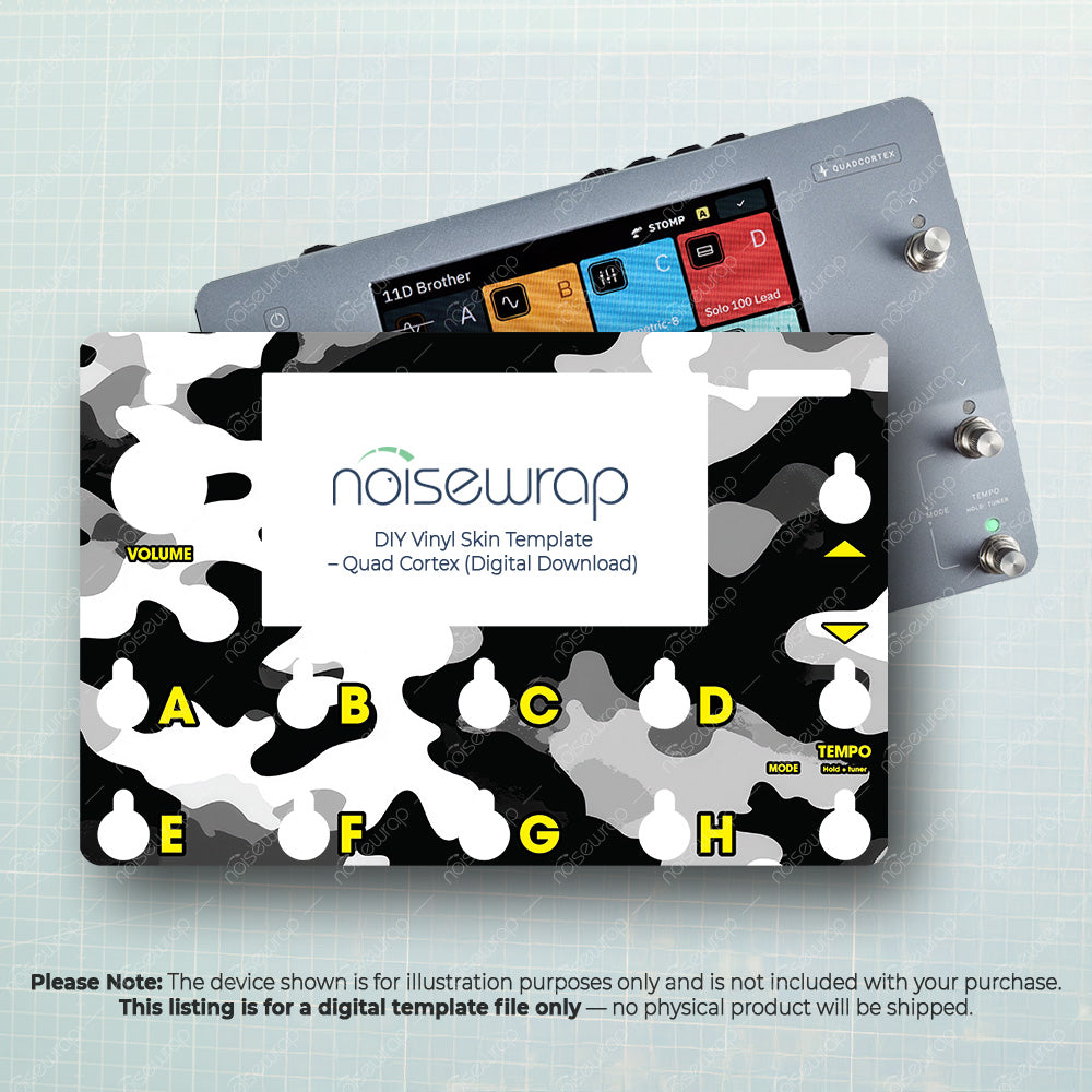 Black and White Urban Camo - Vinyl Skin for QC