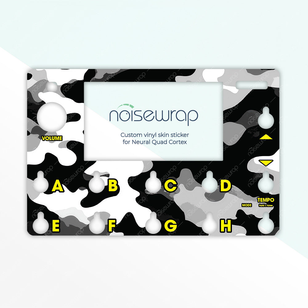 Black and White Urban Camo - Vinyl Skin for QC