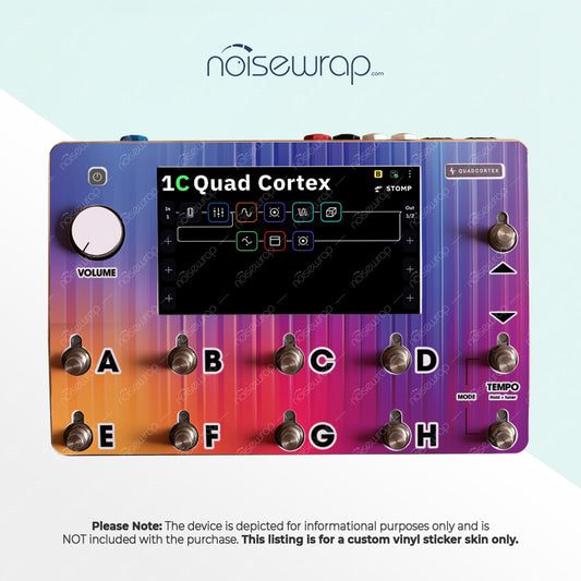 Neon Pulse Stripes - Vinyl Skin for QC