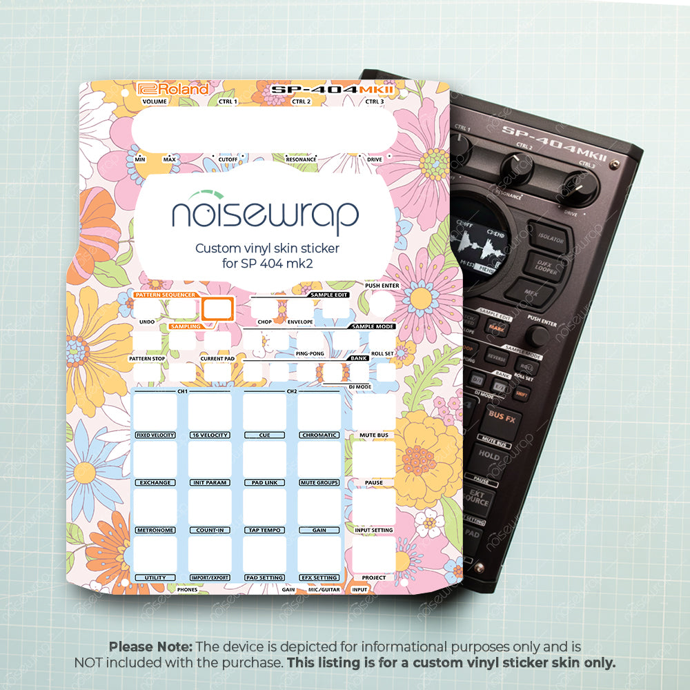 Hippie Floral - Vinyl Skin for SP 404 mk2