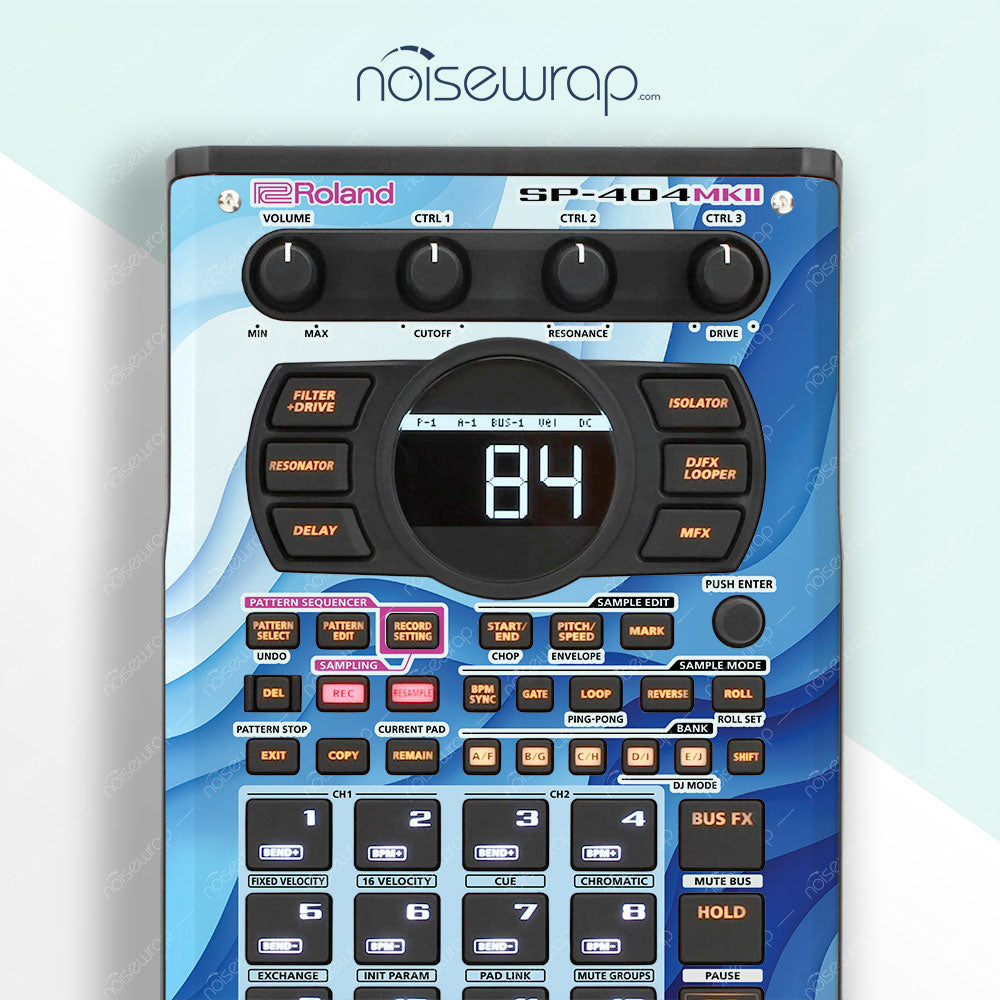 Blue Wave - Vinyl Skin for SP 404 mk2
