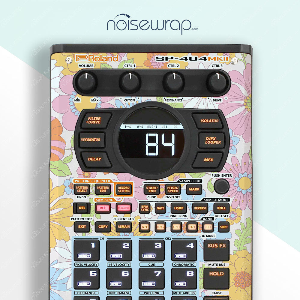 Hippie Floral - Vinyl Skin for SP 404 mk2